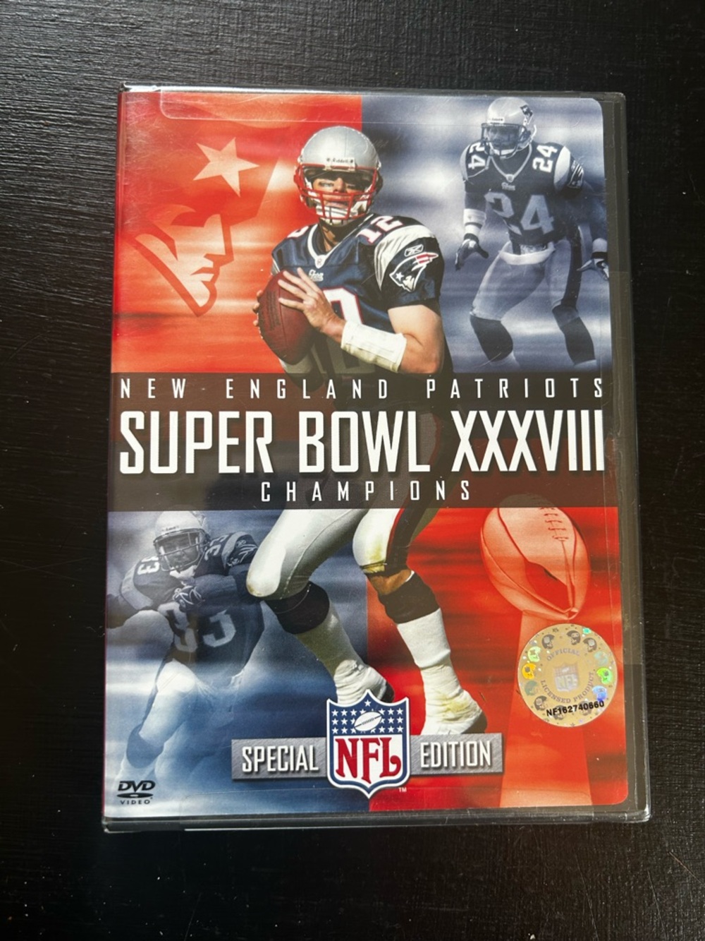 New England Patriots Super Bowl XXXVIII Champions DVD - Red, Blue, White